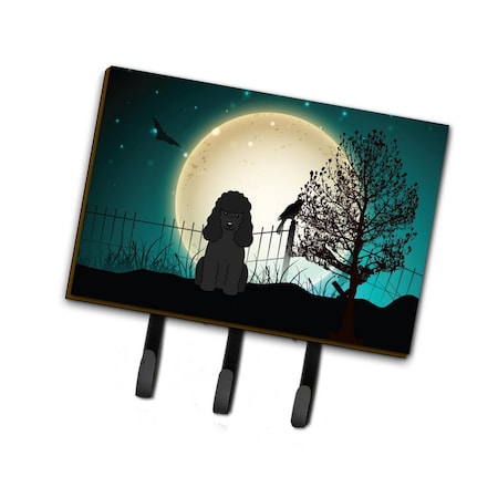 Jensendistributionservices Halloween Scary Poodle Black Leash or Key Holder MI1714961